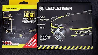 Налобный Фонарь LEDLENSER IH8R VS NITECORE HC60  Обзор / Тест
