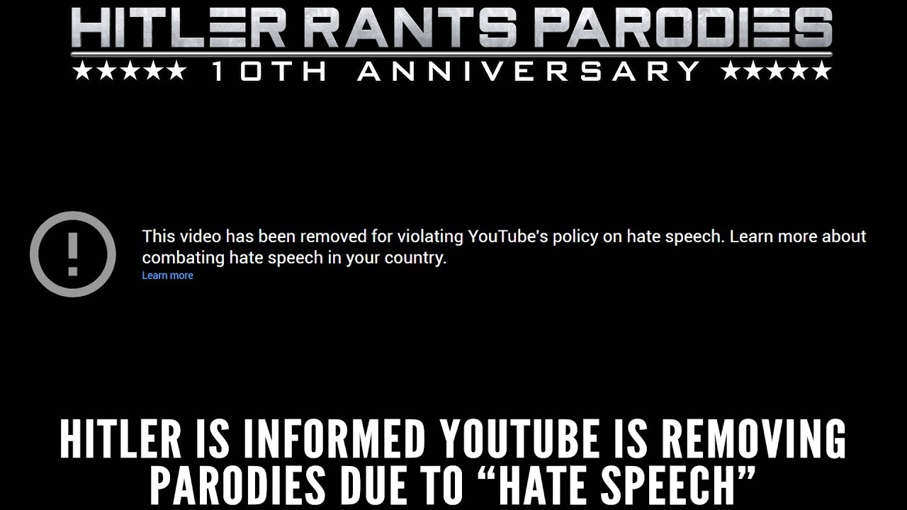 Hitler is informed YouTube is removing parodies due to "hate speech"