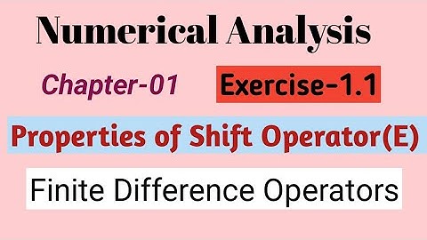 Properties of Shift Operator (E) | Numerical Analysis| B.Sc. 5th Sem. | Lucky Yadav