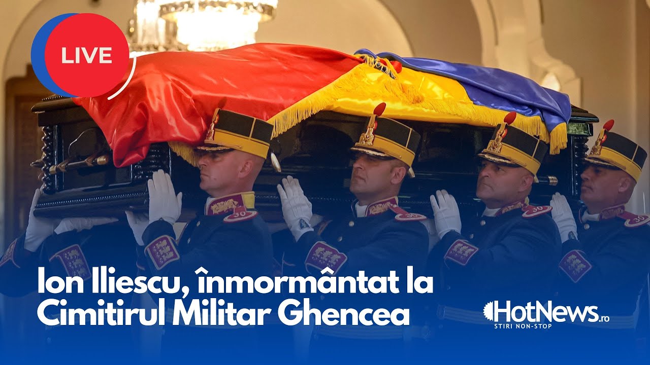 Înmormântarea lui Ion Iliescu la Ghencea Militar. Guvernul a decis să declare zi de doliu național.