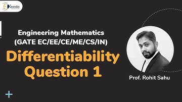 Differentiability Qt-1 Explained: Calculus for Engineering Mathematics | GATE | COMPUTER ENGINEERING