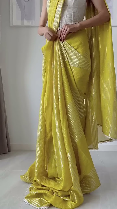 Basic saree draping tutorial 💛 #sareedraping #sareedrape #saree #indianwear #festivewear