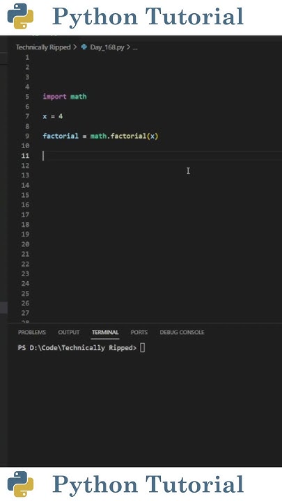 Calculate Factorials In Python | Python Tutorial - YouTube