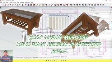 Cara Membuat meja tamu dengan sketchUp#1