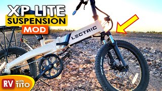 Add a FRONT SUSPENSION to LECTRIC XP LITE E-Bike | RV With Tito DIY