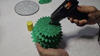Glitter Sheets - Christmas Tree 🎄🎄| Glue & Glitter | Hand Made | Craft #diy # christmastree #craft