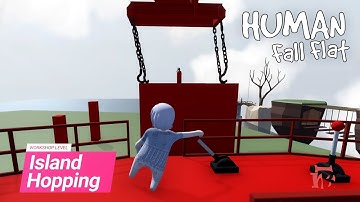 Human Fall Flat - Island Hopping Level Walkthrough | Custom Map | Steam Workshop | Full Gameplay