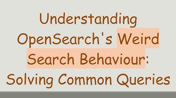 Understanding OpenSearch