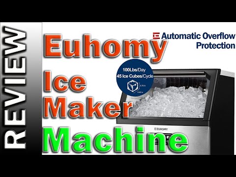 EUHOMY Commercial Ice Maker Machine, 100lbs/24H Stainless Steel Under  Counter ice Machine with 33lbs Ice Storage Capacity, Freestanding Ice Maker.