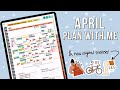 PLAN WITH ME! | April 2021 iPad Digital Planner Setup in Goodnotes 5 + NEW Digital Stickers