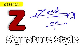 ✅ Zeeshan Name Signature Style | Z Signature Style | Signature Style of My Name Zeeshan