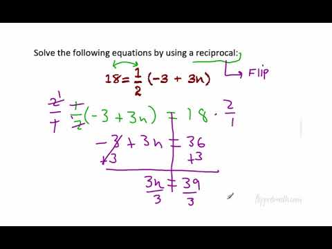 A1 3.3 Multi-Step Equations FlippedMath - YouTube