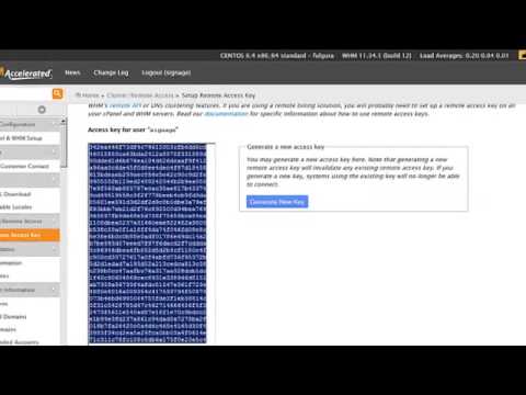 Using remote access keys in WHM
