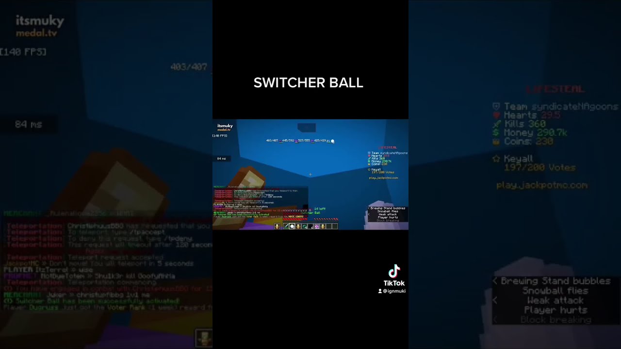 SWITCHER BALL Jackpotmc Cpvp Tptrap Switcherball