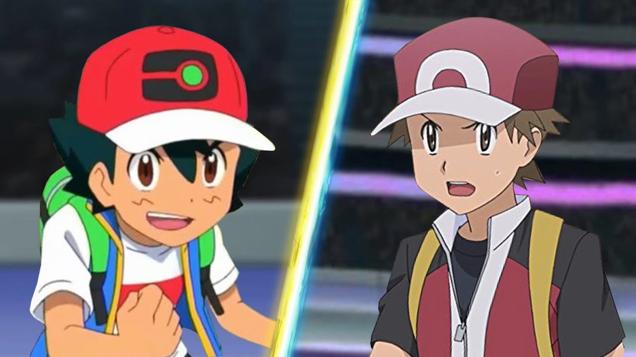 Pokemon Characters Battle: Ash Vs Red (Pokemon Anime Vs Pokémon Origins) 