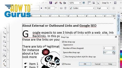 How to use Drop Caps in CorelDRAW - Text Effects Tutorial