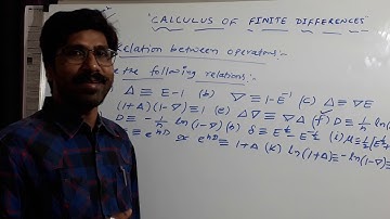 LN 4 l Relation between Various Operators l (#Calculus of Finite  Differences) l