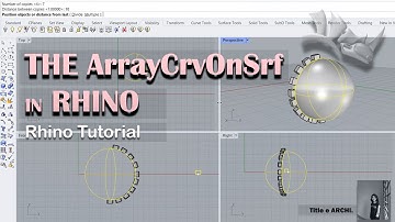 Rhino Tutorial/ The Array Curve On Surface in Rhino by @TitleeMehzabeen