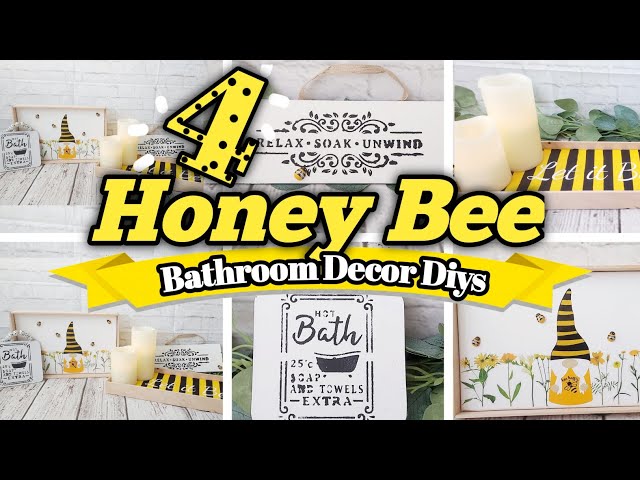 4 HONEY BEE DIYS, Bathroom Decor Diys for Summer and Fall
