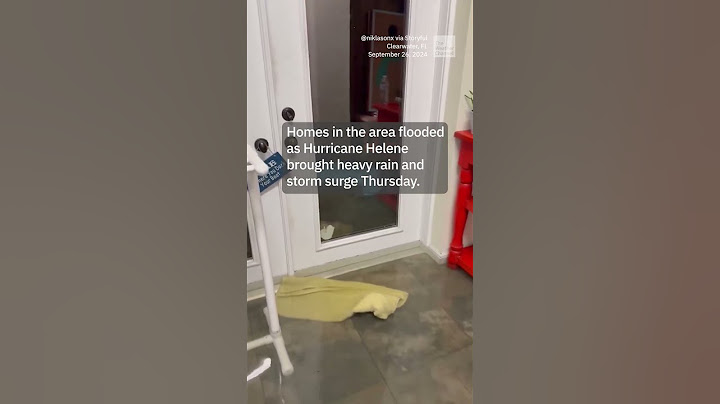 Helene Turns Clearwater Homes Into Lakes