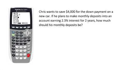 Finding the Payments of a Future Value Annuity on a TI 83 84 HD