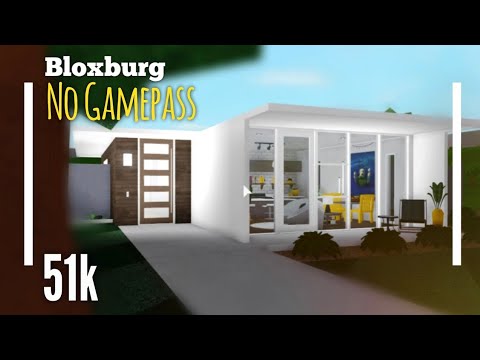 51k No Gamepass Modern House Speedbuild Bloxburg Roblox Youtube - 85k standard family house speedbuild bloxburg roblox