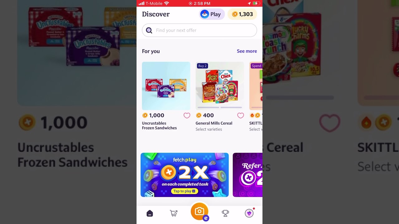 Use my code in Fetch rewards to Earn 2k point in the start ￼