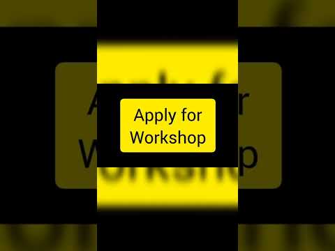 How to apply for Workshop after starting training. step 1 and step 2 in complete detail