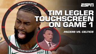 TIM LEGLER TOUCHSCREEN 👀 Breaking down Pacers' mistakes in final seconds of Game 1 | SportsCenter screenshot 5