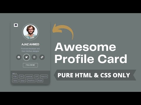 How to make profile card in html and css? | Profile card ui design | CSS profile card