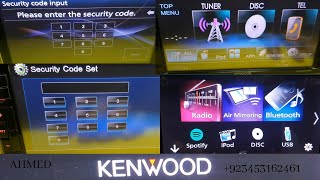 Kenwood Radio Security Code Input DDX917WS DDX635WBT
