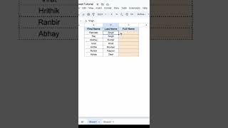 Concatenate Function in Google Sheets | Beginner Level