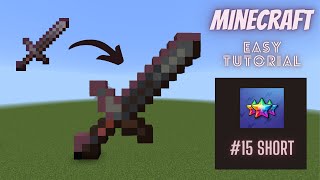 How to build a Netherite sword statue?(Minecraft tutorial)