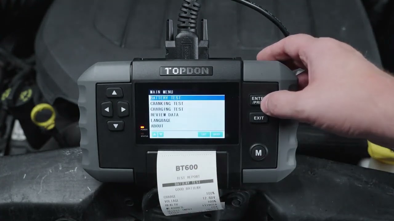 Teste de baterias TOPDON BT600 
