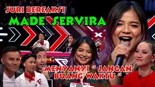JURI BEREAKSI SALAH SATU PESERTA X FACTOR INDONESIA || MADE SERVIRA BERNYANYI