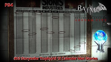 Batman: Return To Arkham - Arkham City (PS4/100%/Platinum Trophy) #03 Storyteller Trophy|12 Stories!