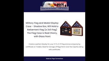 Military Flag and Medal Display Case   Shadow Box, Will Hold a Retiarment Flag  a 3x5 Flag The Flag