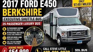 2017 Ford E450 Berkshire Executive Shuttle Bus For Sale 25 Passenger Luxury Bus 54 900