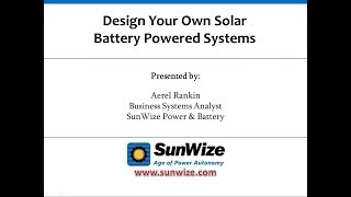 New Online Tools Training   Design Your Own Solar & Battery Backup Systems