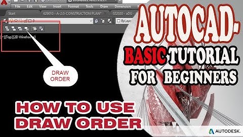 AUTOCAD - DRAW ORDER