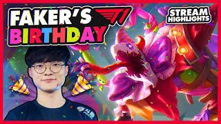 Faker Celebrates His Birthday | T1 League of Legends Best Moments
