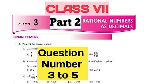 D.A.V. Math | Class VII | Chapter-3 | Brain Teasers | Part 2 | Q. No. 3 to 5 | By Art Of Mathematica