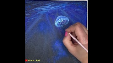 (#Shorts) Jellyfish| Easy Acrylic Painting Step by Step