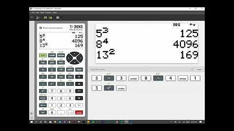 Raising to a Power Calculator Steps TI-30XS