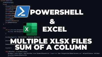 PowerShell Tutorials Excel Module  : Calculating Sum of a column across multiple XLSX files / Sheets