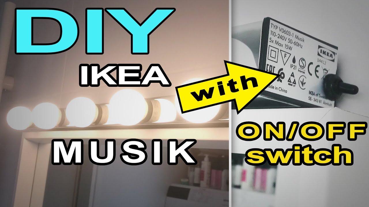 lucht dramatisch Conflict Modding IKEA MUSIK wall lamp with ON/OFF switch from Aliexpress - YouTube