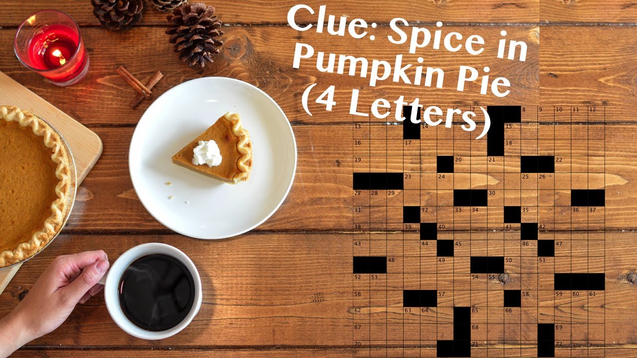 Pumpkin Pie Spice Crossword Puzzle