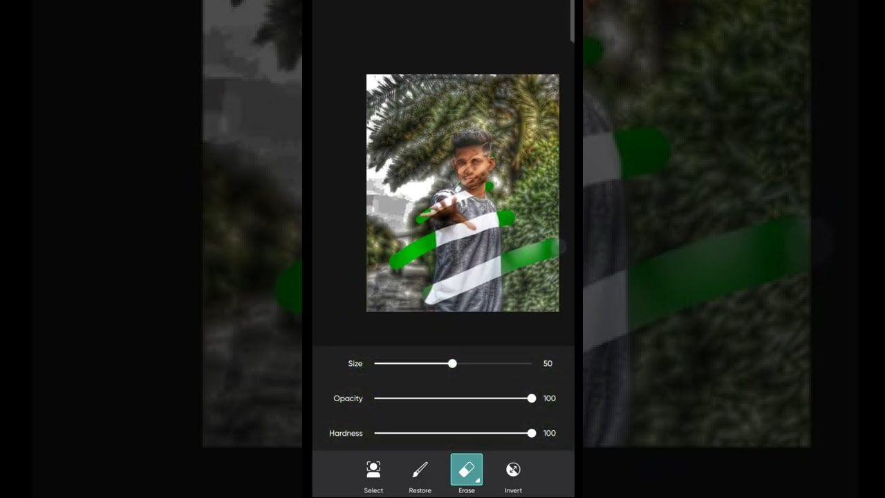 Snapseed green background photo editing in blur shorts YouTube