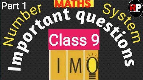 Maths Olympiad | Class 9 | IMO Level 1| Level 2 | Ch 1 Number System Important Questions| SOF IMO