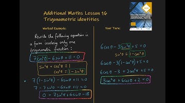 16. Trigonometric identities. Additional Maths OCR FSMQ